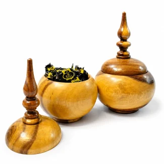 Handmade Wooden Chocolate Serving Set