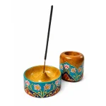 Handmade Incense Burner AND Candle Holder Set