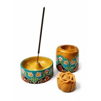 Handmade Incense Burner AND Candle Holder Set
