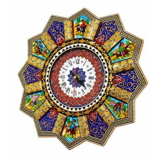 Handmade Khatam Kari Wall Clock
