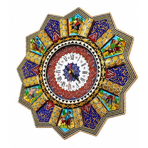 Handmade Khatam Kari Wall Clock