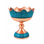 Turquoise Inlaid Copper Nut Bowl Crown Design
